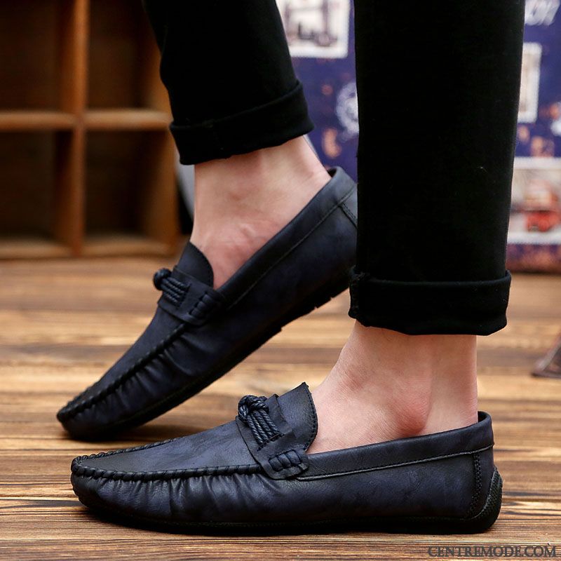 Mocassin Marron Homme Pas Cher Soldes, Mocassin Homme De Marque Steelblue Chocolat