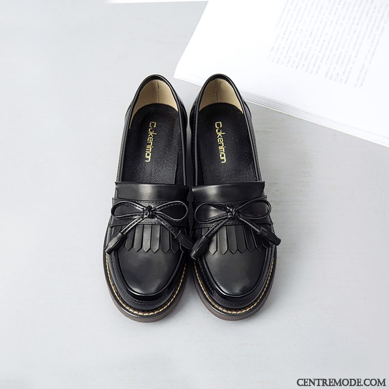 Mocassin Noir Daim Femme, Mocassin Tendance Femme Blanc Rose
