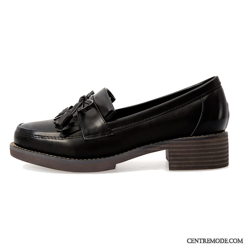 Mocassin Noir Daim Femme, Mocassin Tendance Femme Blanc Rose