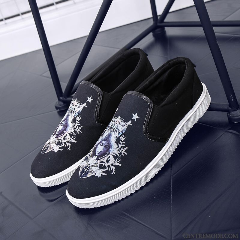 Mocassin Pas Cher Homme Brun Neige, Mocassin Toile Homme