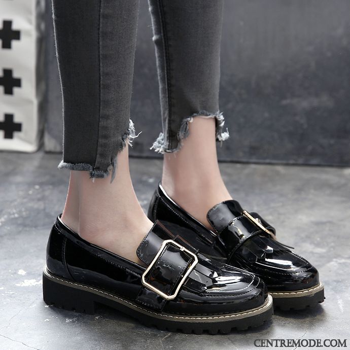 Mocassin Pointu Femme, Chaussure Femme Confortable Blanc Rubine