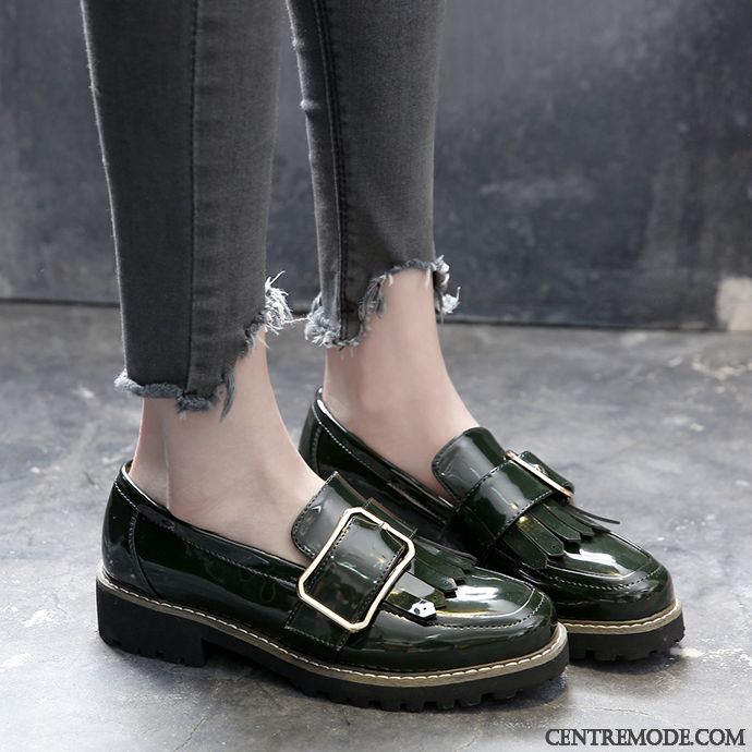Mocassin Pointu Femme, Chaussure Femme Confortable Blanc Rubine