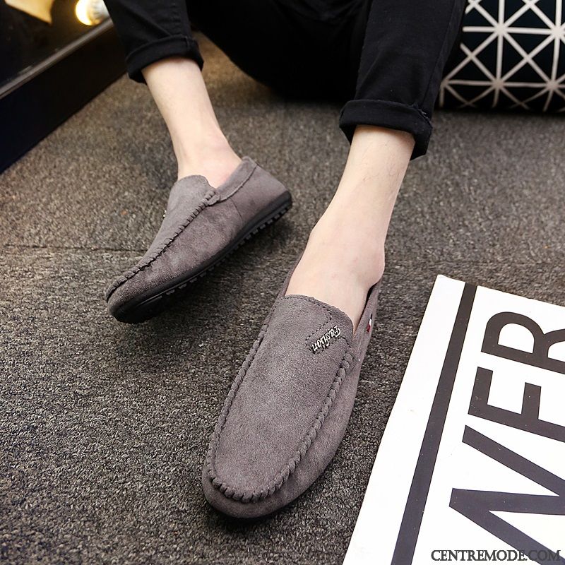 Mocassin Pour Homme Soldes Pas Cher, Mocassin Homme Bleu Daim Bisque Or