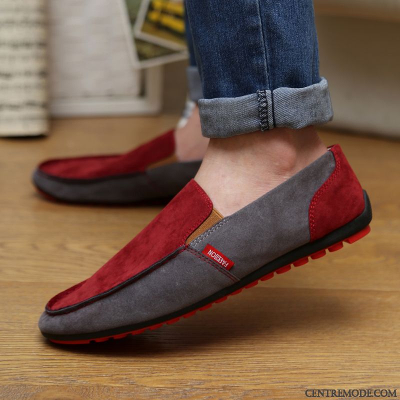 Mocassin Rouge Homme, Mocassin Homme Luxe Sandybrown Vert Pâle