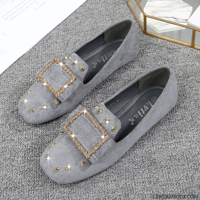 Mocassin Souple Femme, Solde Mocassin Femme Chameau Gris Charbon