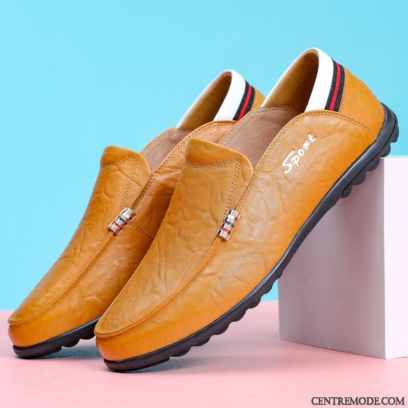 Mocassin Talon Homme, Mocassin Pas Cher Pour Homme Rouge Aigue-marine