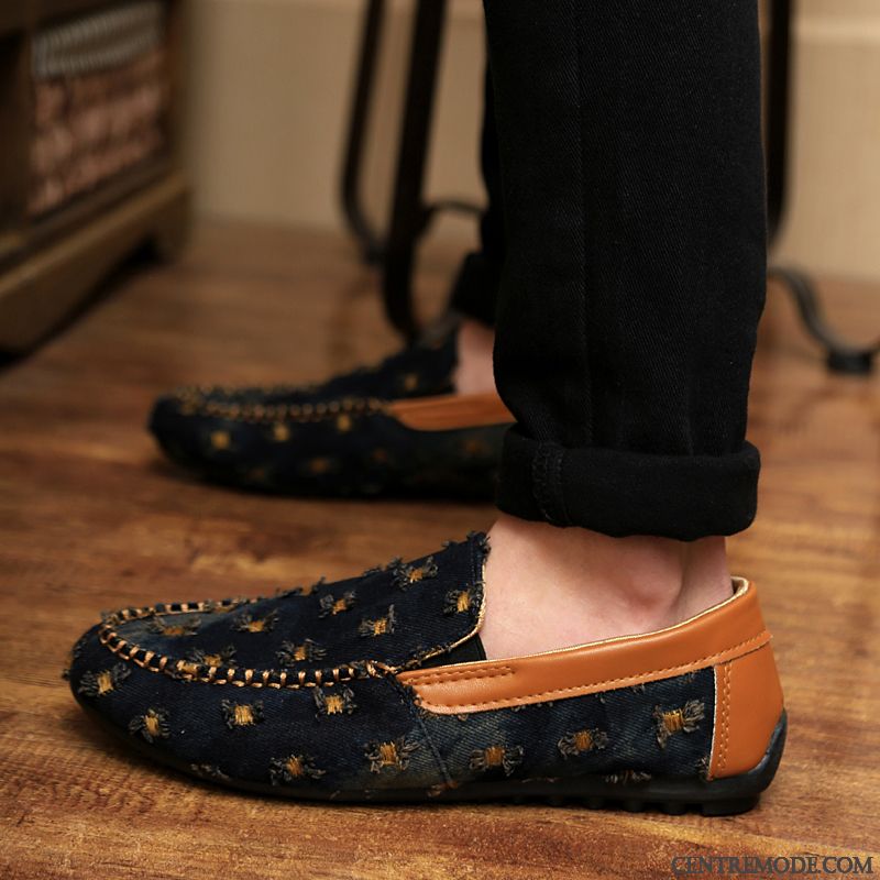 Mocassin Tendance Homme Crème Ambre, Mocassin Homme Marron Cuir Pas Cher