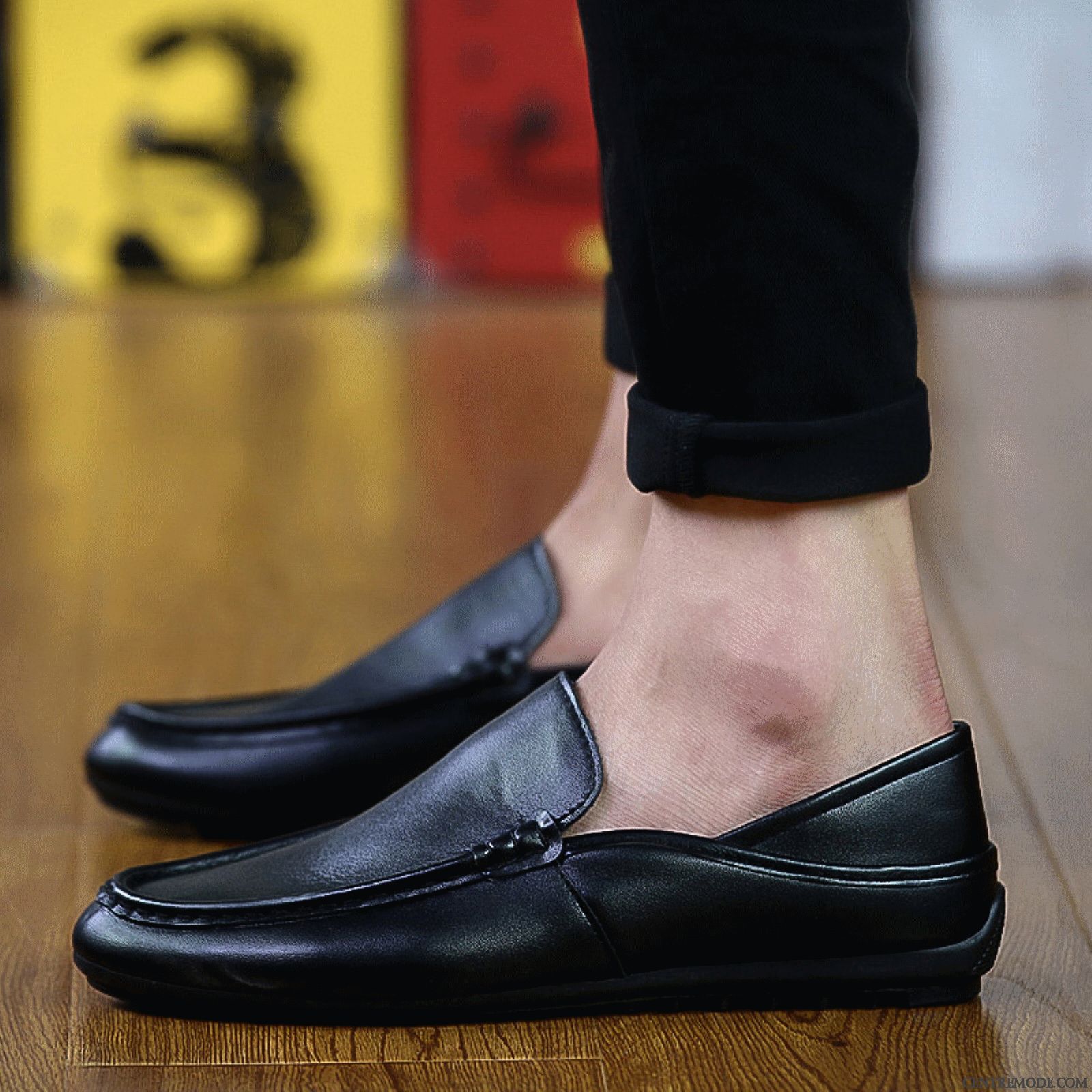Mocassin Vernis Homme Soldes, Mocassin A Lacet Homme Violette Antique Vin Rouge