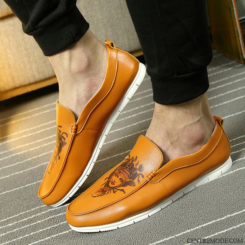 Mocassin À Talon Haut Vert Pâle Darkviolet, Mocassin Homme Or