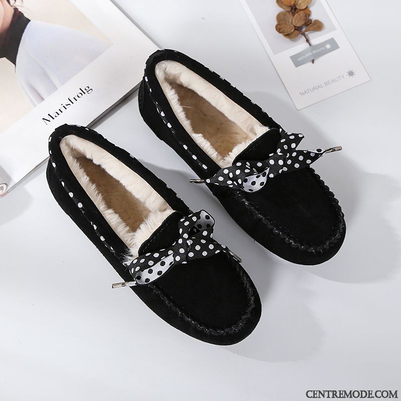 Mocassins Femme Chaussures En Coton Enceintes Confortable Hiver L'automne Plates Rose