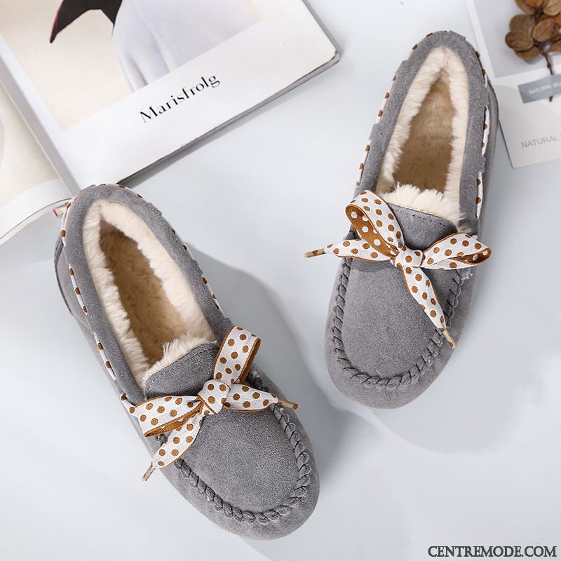 Mocassins Femme Chaussures En Coton Enceintes Confortable Hiver L'automne Plates Rose