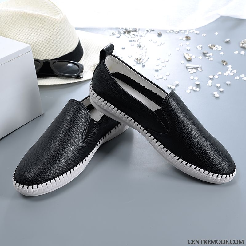 Mocassins Femme Soldes, Mocassin Femme Cuir Chocolat Gris Fumé