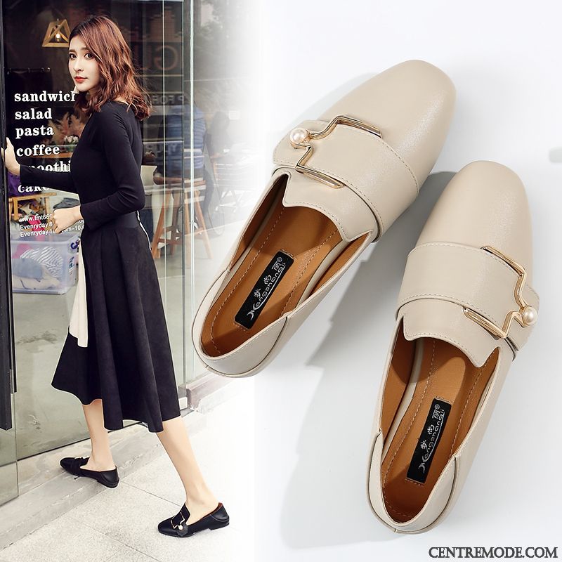 Mocassins Femme Tous Les Assortis Printemps Mesh Chaussures En Cuir Angleterre Plates Noir Rouge