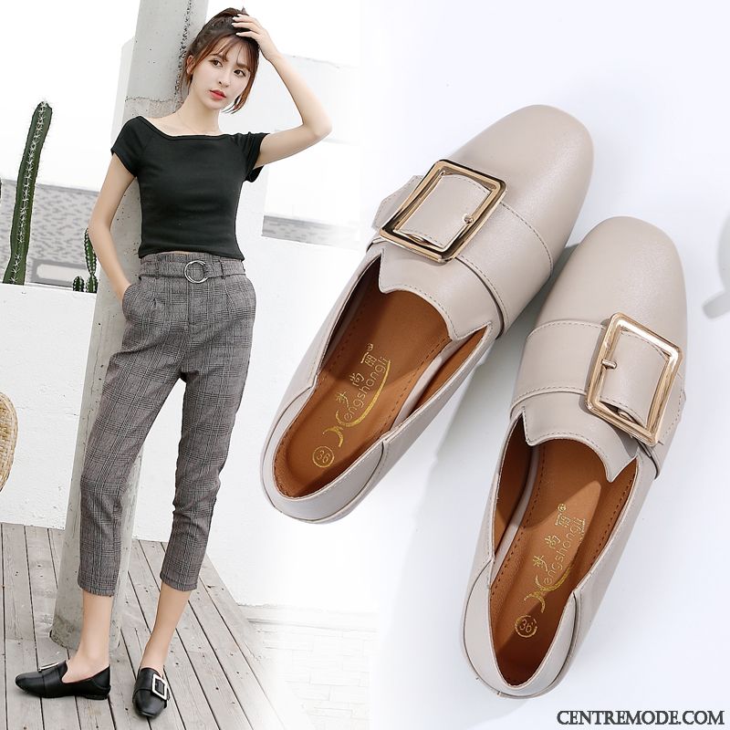 Mocassins Femme Tous Les Assortis Printemps Mesh Chaussures En Cuir Angleterre Plates Noir Rouge