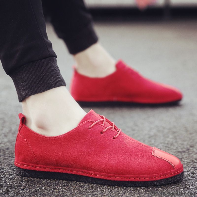 Mocassins Homme Chaussures En Cuir Angleterre Tendance Tous Les Assortis Printemps Blanc