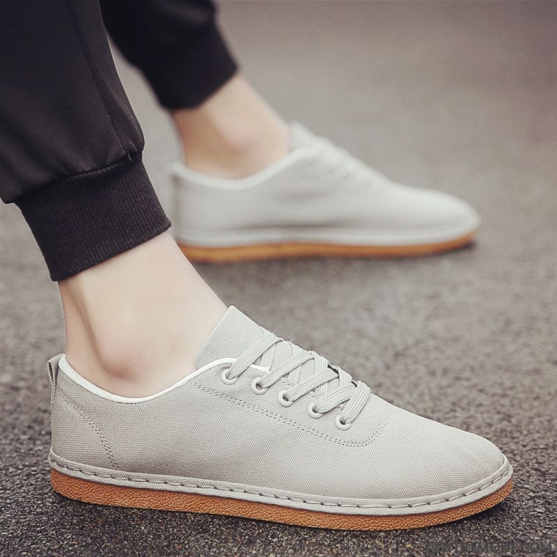 Mocassins Homme Chaussures En Cuir Angleterre Tendance Tous Les Assortis Printemps Blanc