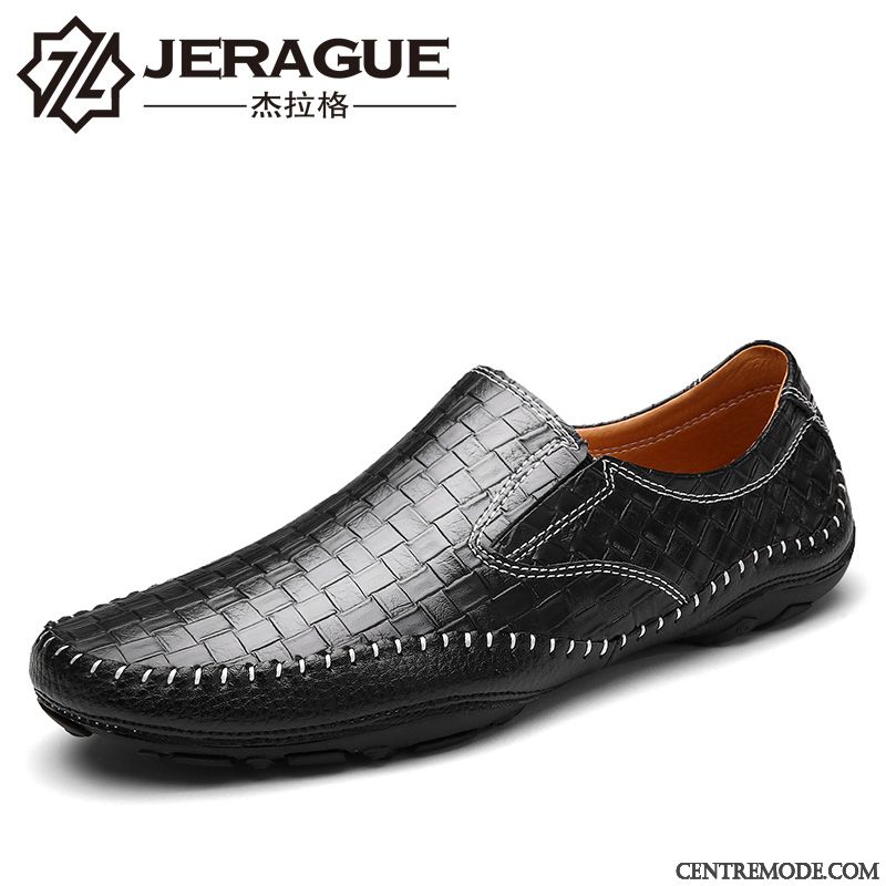 Mocassins Homme Chaussures En Cuir Tendance Cuir Véritable Chaussures De Conduite Printemps Jeunesse Brun