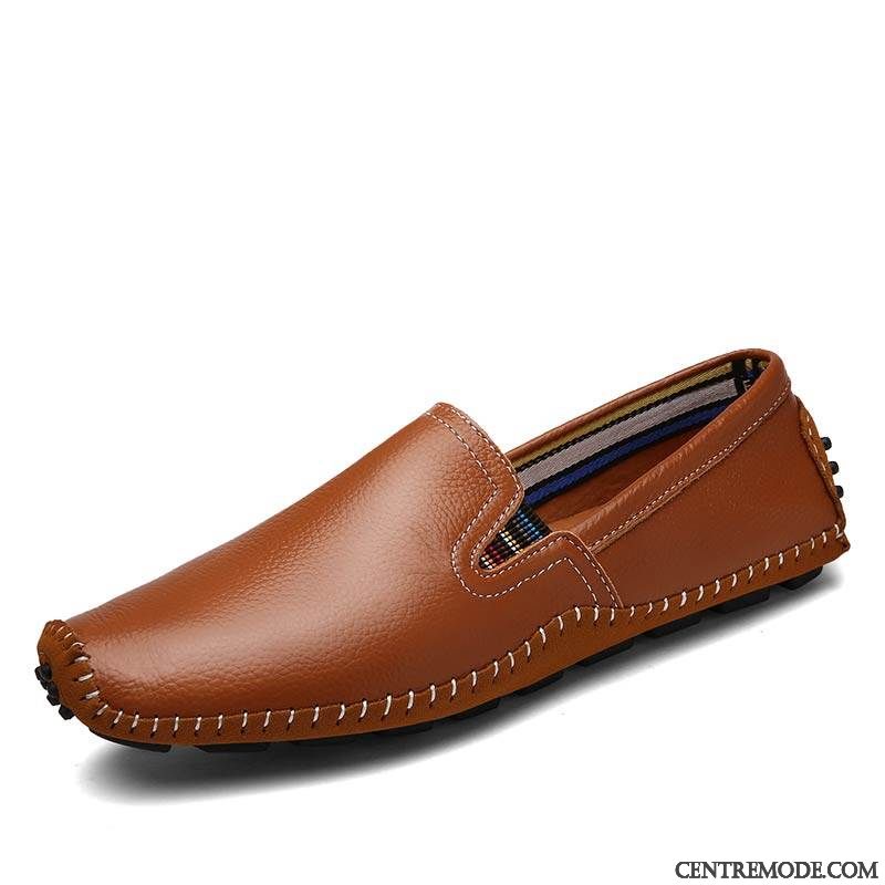 Mocassins Homme Crocodile Semelle Doux Décontractée Jeunesse L'automne Chaussures En Cuir Bleu