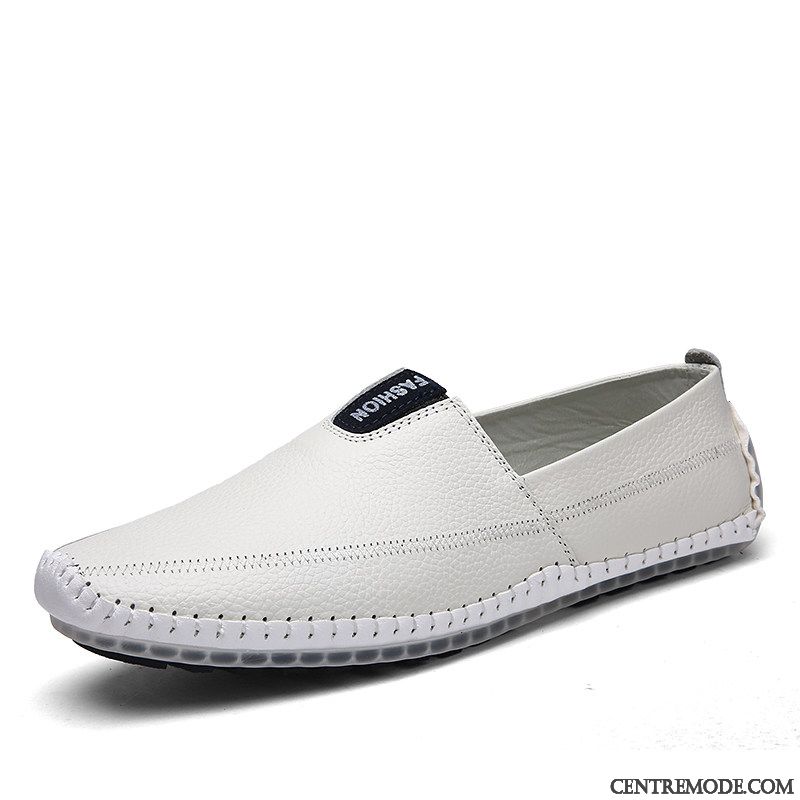 Mocassins Homme Crocodile Semelle Doux Décontractée Jeunesse L'automne Chaussures En Cuir Bleu