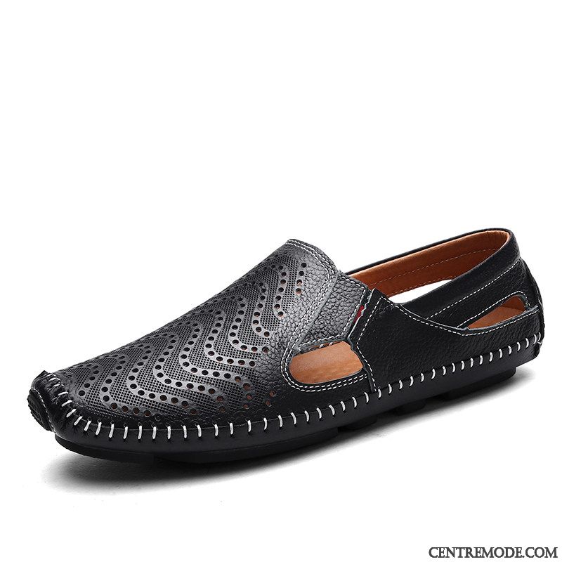 Mocassins Homme Crocodile Semelle Doux Décontractée Jeunesse L'automne Chaussures En Cuir Bleu