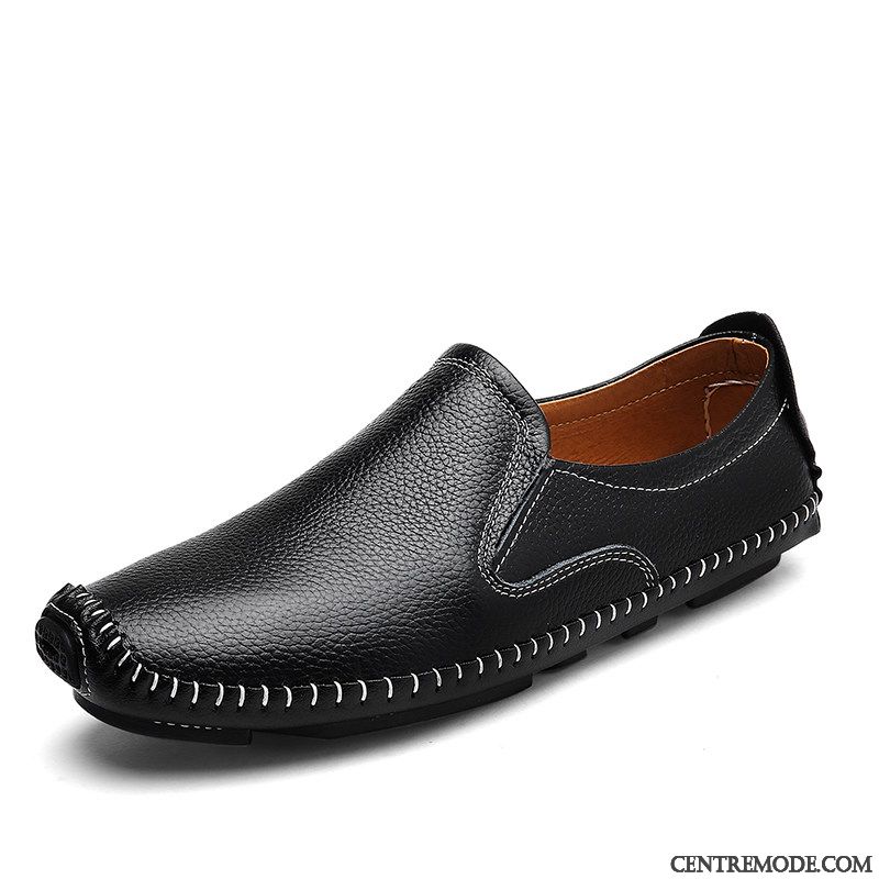 Mocassins Homme Crocodile Semelle Doux Décontractée Jeunesse L'automne Chaussures En Cuir Bleu