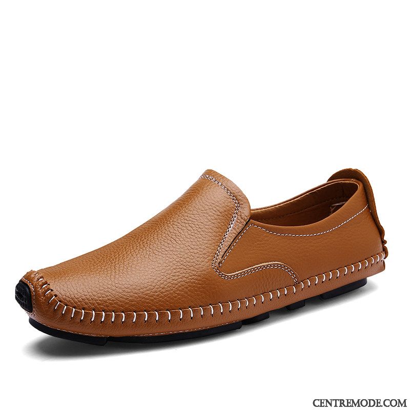 Mocassins Homme Crocodile Semelle Doux Décontractée Jeunesse L'automne Chaussures En Cuir Bleu