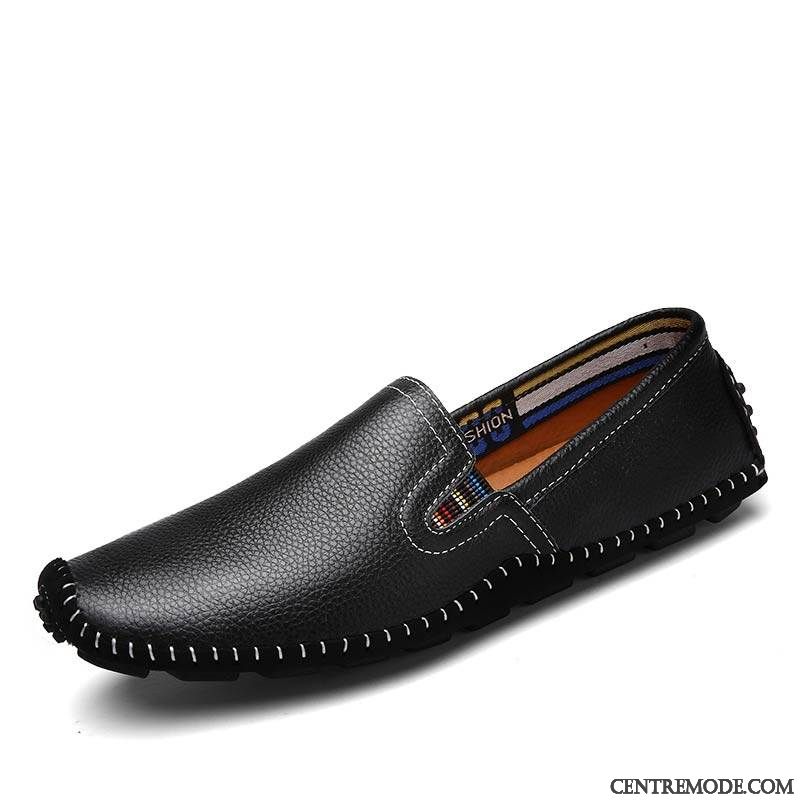 Mocassins Homme Crocodile Semelle Doux Décontractée Jeunesse L'automne Chaussures En Cuir Bleu