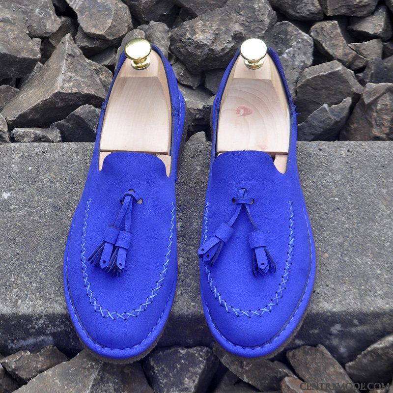 Mocassins Homme Décontractée Printemps Tous Les Assortis Tendance Rouge