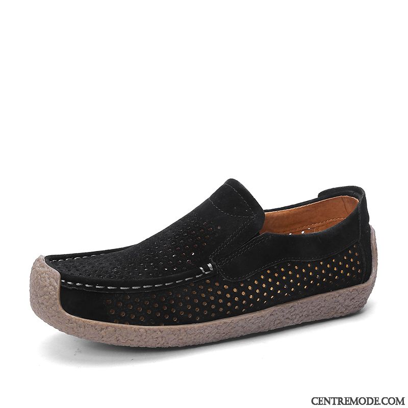 Mocassins Homme Décontractée Slip-on Angleterre Semelle Épaisse Antidérapant Augmenté Gris