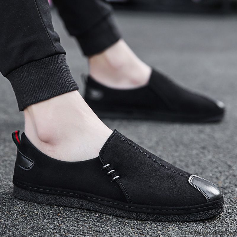 Mocassins Homme Décontractée Slip-on Tendance Chaussures En Cuir Printemps Tous Les Assortis Rouge