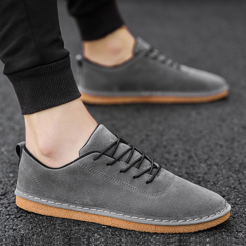 Mocassins Homme Décontractée Slip-on Tendance Chaussures En Cuir Printemps Tous Les Assortis Rouge