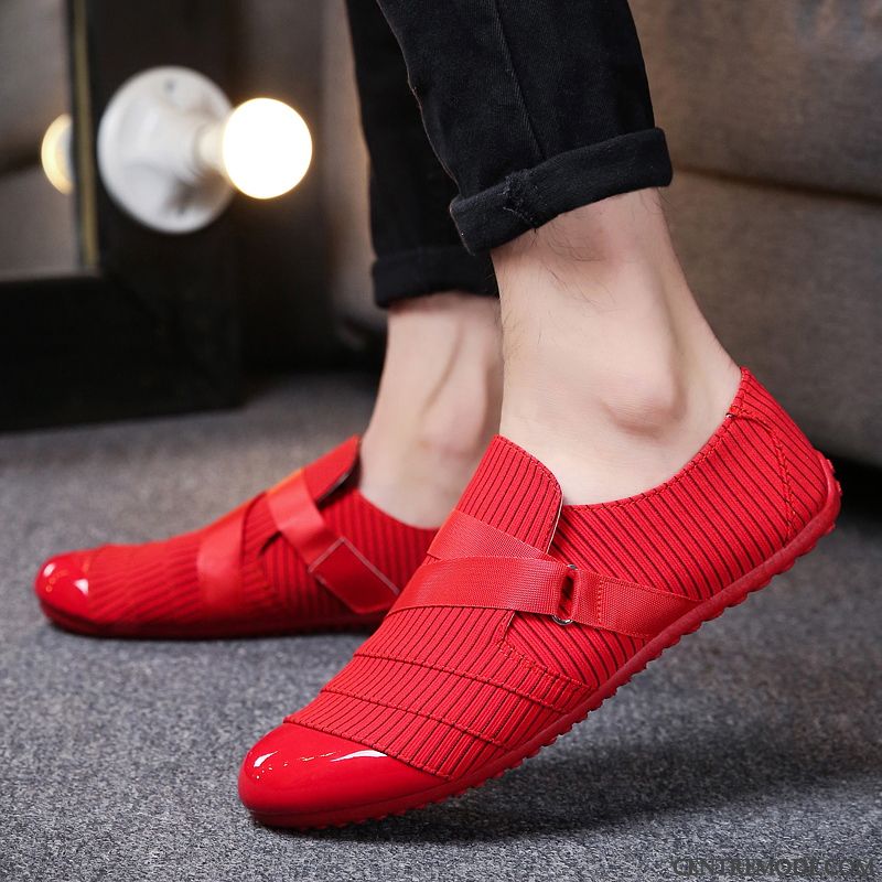 Mocassins Homme Entreprise Angleterre Été Chaussures En Cuir Tendance Décontractée Noir