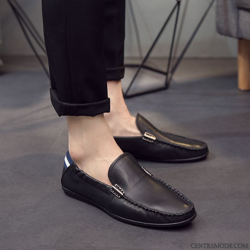 Mocassins Homme Flâneurs Décontractée Slip-on Personnalité Été Tous Les Assortis Bleu Clair