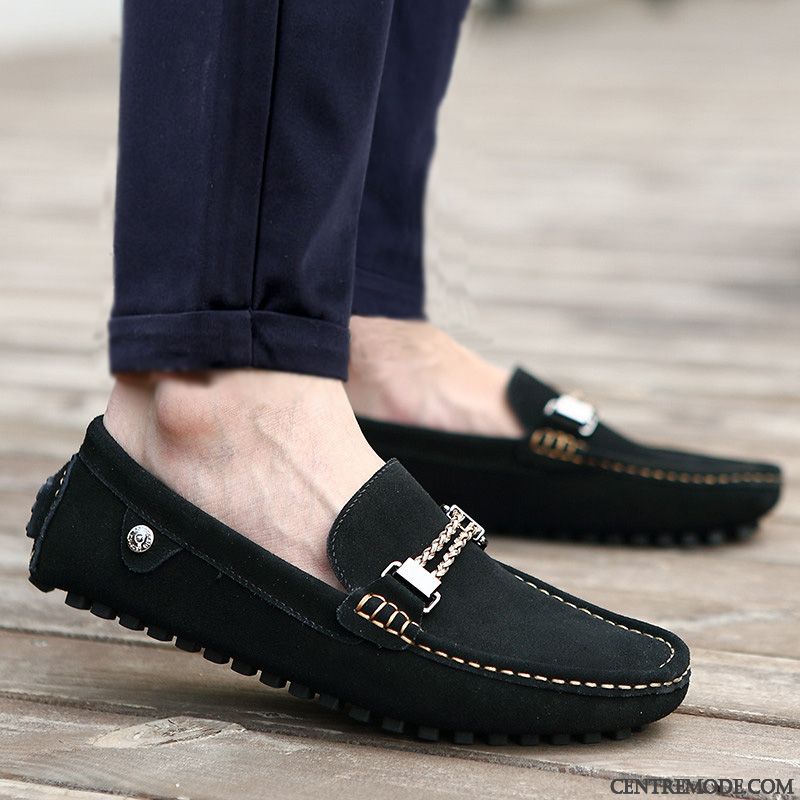Mocassins Homme Pas Cher Cuir Turquoise Blanc D'huître, Mocassin Bleu Marine Homme