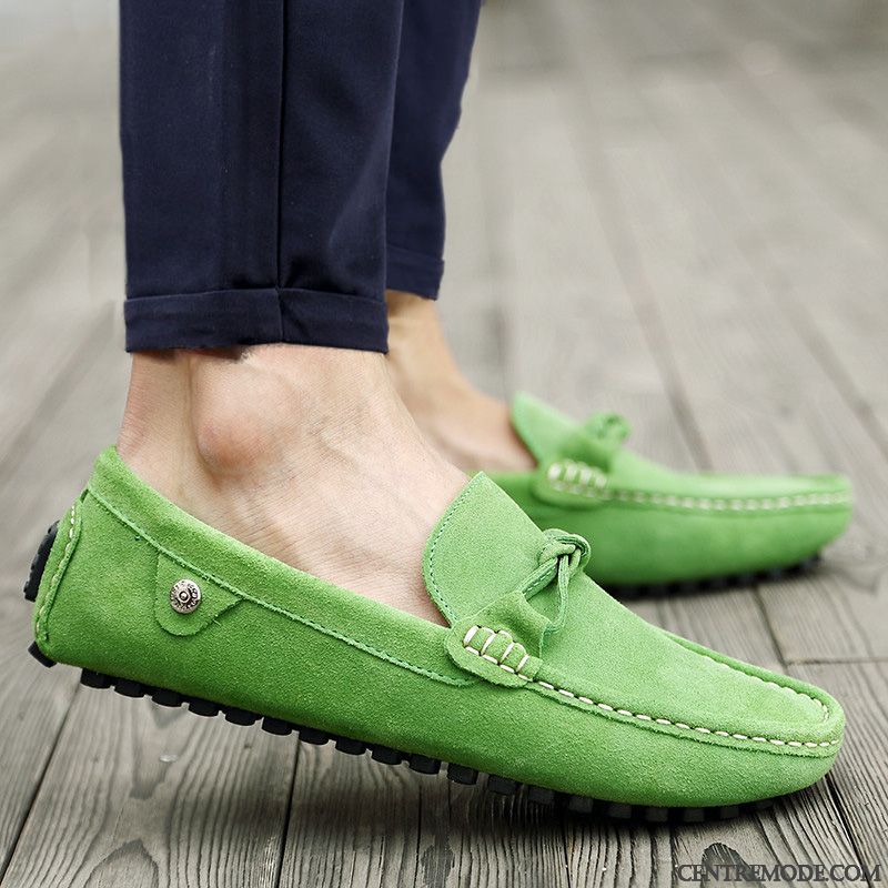 Mocassins Homme Pas Cher Cuir Turquoise Blanc D'huître, Mocassin Bleu Marine Homme