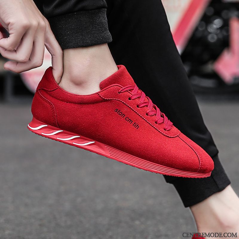 Mocassins Homme Printemps Décontractée Mesh Tendance Mode Sport Rouge