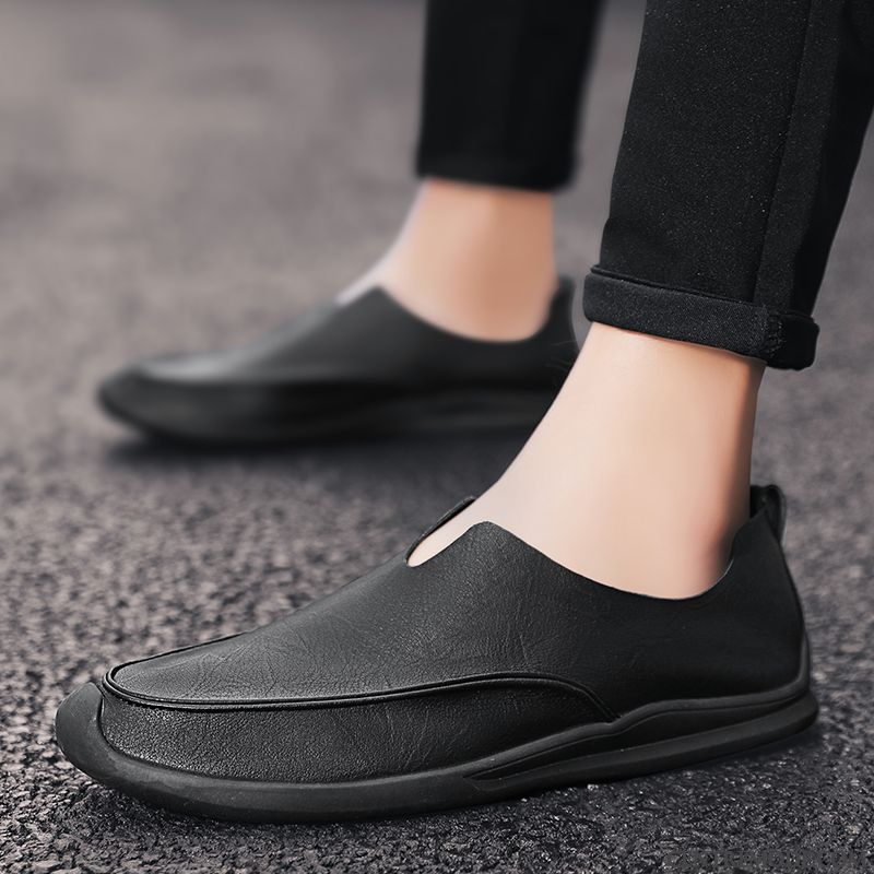 Mocassins Homme Slip-on Décontractée Cuir Véritable Angleterre Conduire En Cuir Blanc