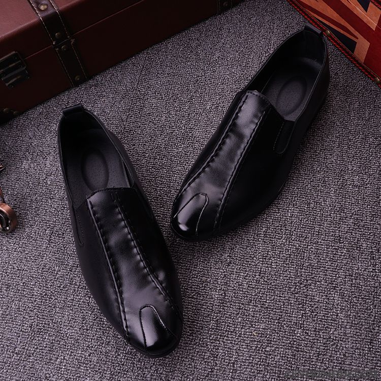 Mocassins Homme Slip-on Décontractée Pointe Pointue Angleterre Tendance Tous Les Assortis Blanc