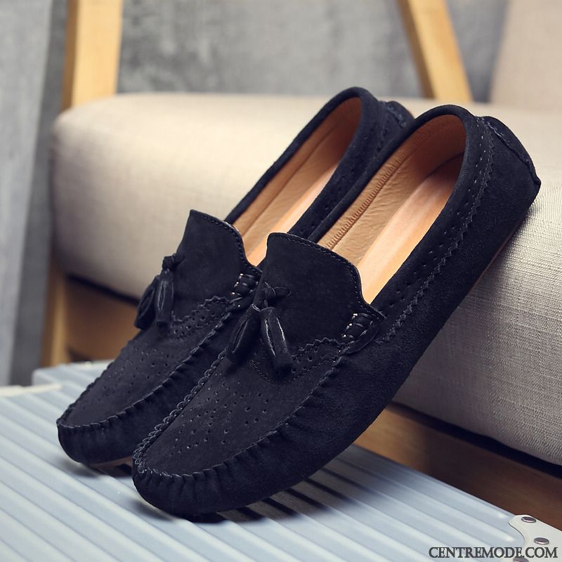 Mocassins Homme Tendance Cuir Véritable Chaussures En Cuir Décontractée Personnalité Conduite