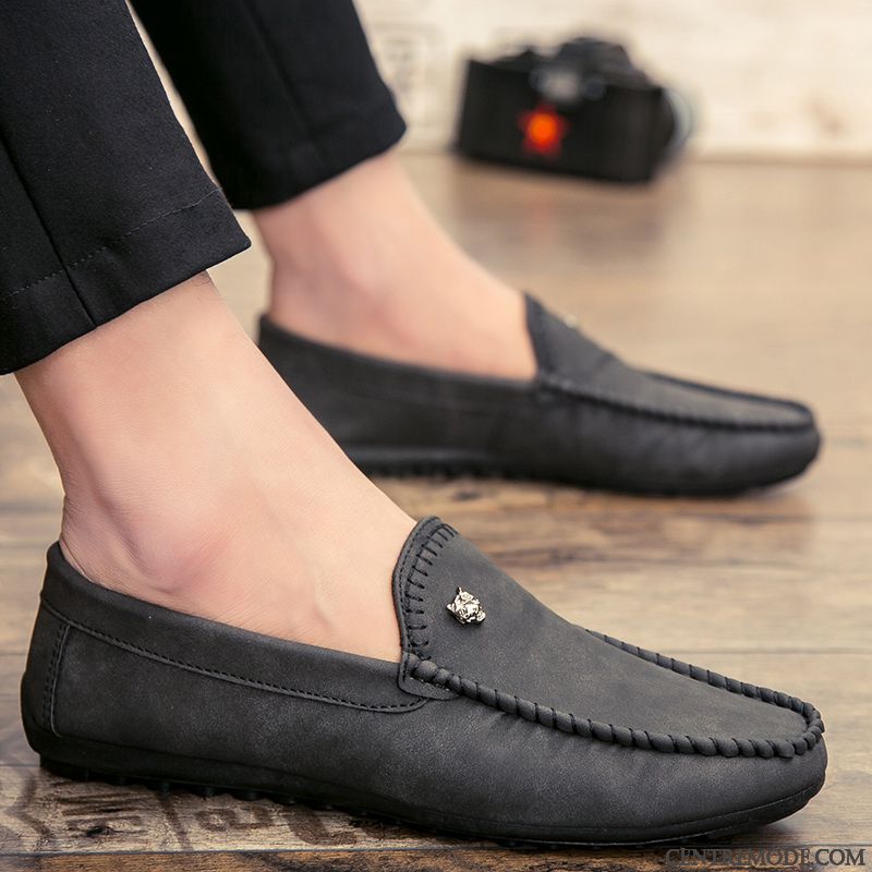 Mocassins Homme Tous Les Assortis Chaussures En Cuir Décontractée Tendance Printemps Noir