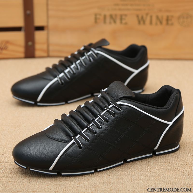 Mocassins Homme Tous Les Assortis Plus De Velours Chauds Décontractée Angleterre Chaussures En Cuir Noir