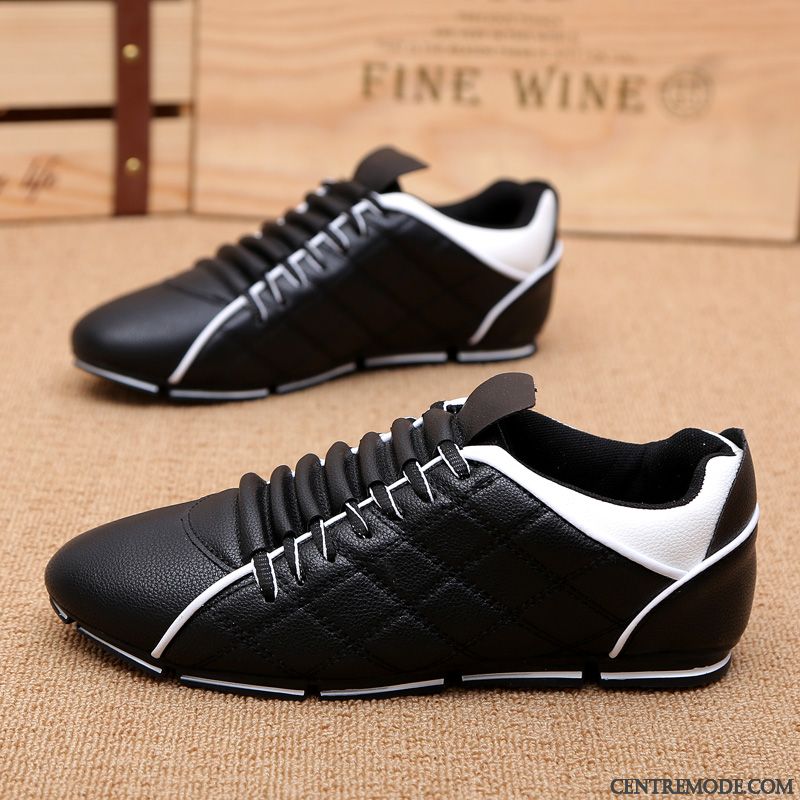 Mocassins Homme Tous Les Assortis Plus De Velours Chauds Décontractée Angleterre Chaussures En Cuir Noir