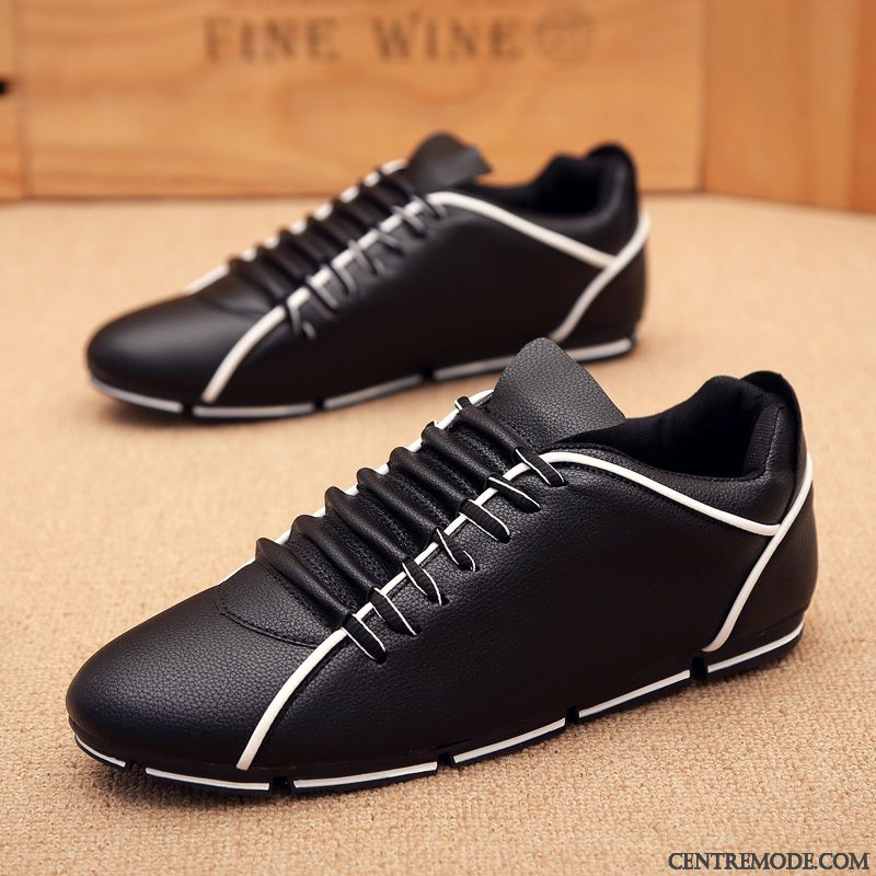 Mocassins Homme Tous Les Assortis Plus De Velours Chauds Décontractée Angleterre Chaussures En Cuir Noir