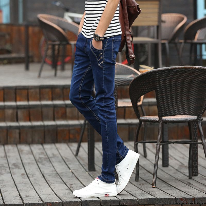 Modèle Pantalon Homme France, Jean Slim Bleu Homme Bleu Cobalt Steelblue