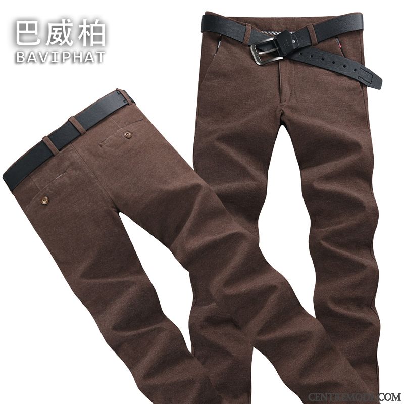 Pantalon A Poche Homme Gris Fumé Marron, Pantalon Lin Homme Noir