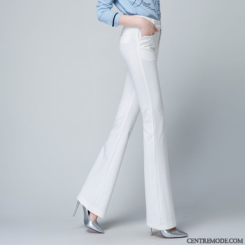 Pantalon Blanc Femme Taille Haute, Pantalon Femme Velours Chocolat Violet