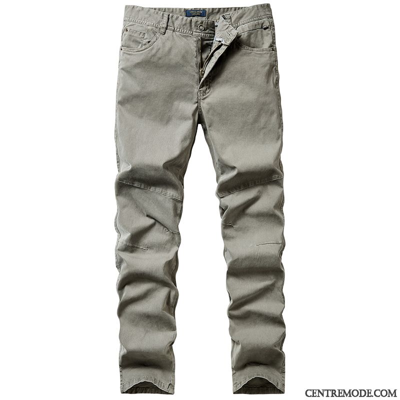 Pantalon Cargo Homme Baggy Pantalons Tendance Jambe Droite L'automne Printemps Vert