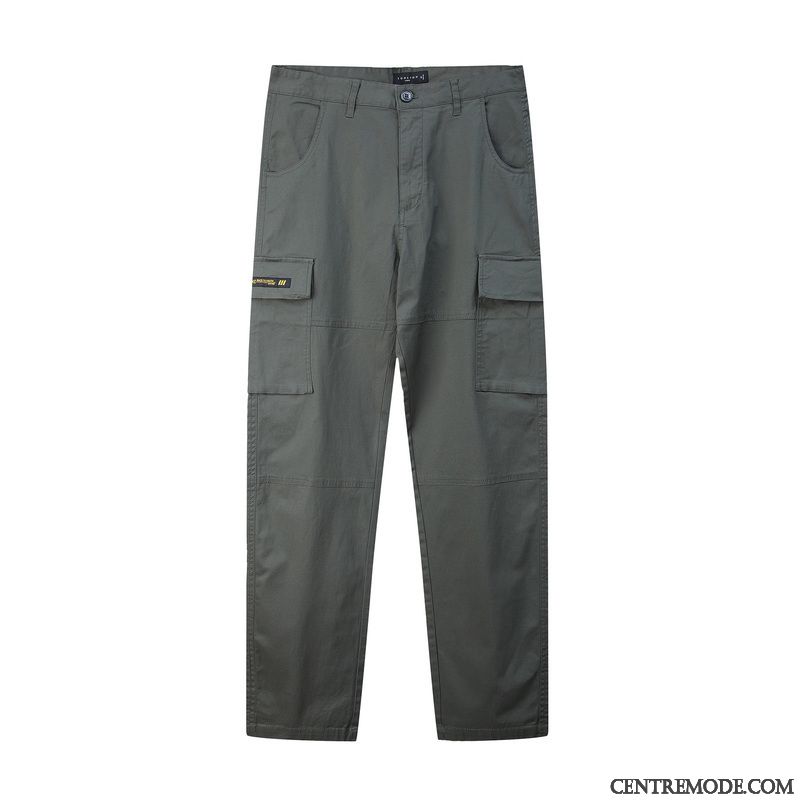 Pantalon Cargo Homme Baggy Tendance Kaki Mode Pantalons Été