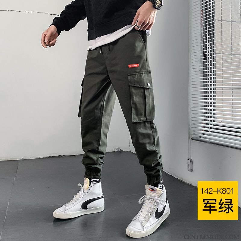 Pantalon Cargo Homme Camouflage Longue Tendance Été Sport Marque De Tendance Noir