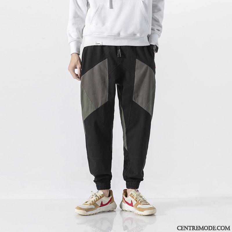 Pantalon Cargo Homme Décontractée Les Adolescents Tendance L'automne Serrés Marque De Tendance